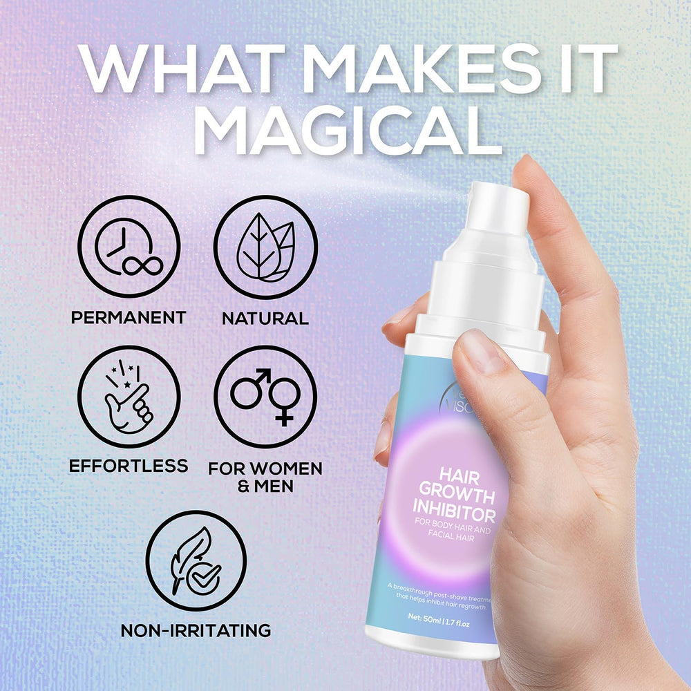 VENUS VISAGE Hair Inhibitor face-use demonstrates gentle formula for delicate zones.