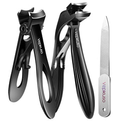 Vepkuso heavy-duty toenail clippers with long handle and angled head for seniors.
