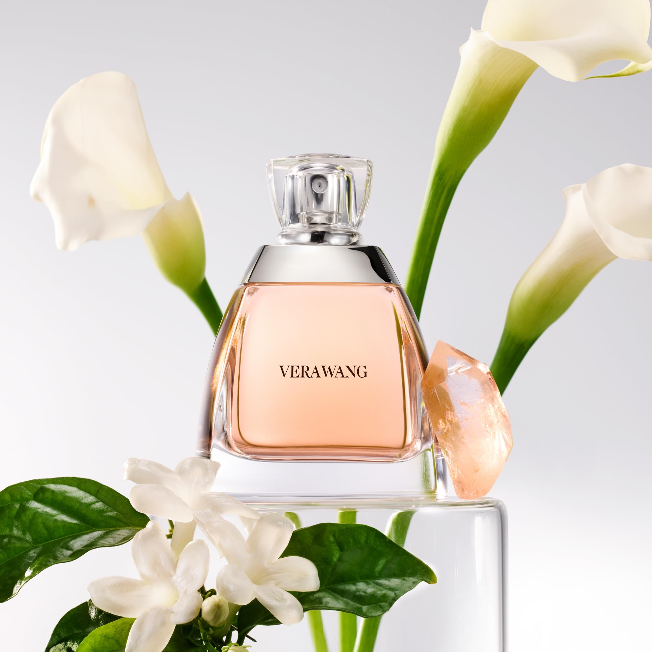 Vera Wang lilies and iris on the skin balanced by sandalwood warmth