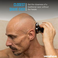 Veroshave curved blade on head highlights contour following comfort for effortless trimming.