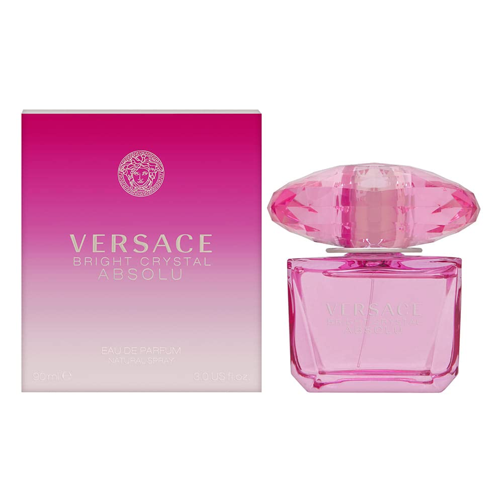 Versace Bright Crystal Absolu bottle front view for women, ideal for everyday elegance and evening wear.