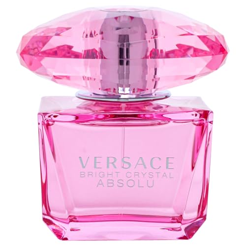 Versace Bright Crystal Absolu bottle side view highlighting premium design.