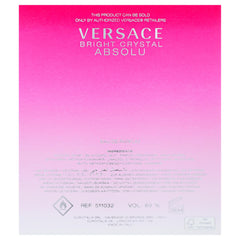Versace Bright Crystal Absolu outer box packaging ready for gifting.