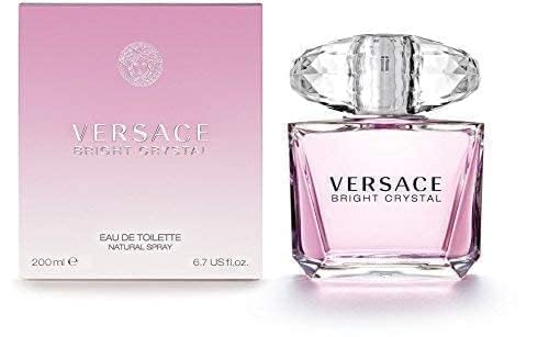 Versace Bright Crystal amber-musk base signals lasting warmth ideal for evening wear