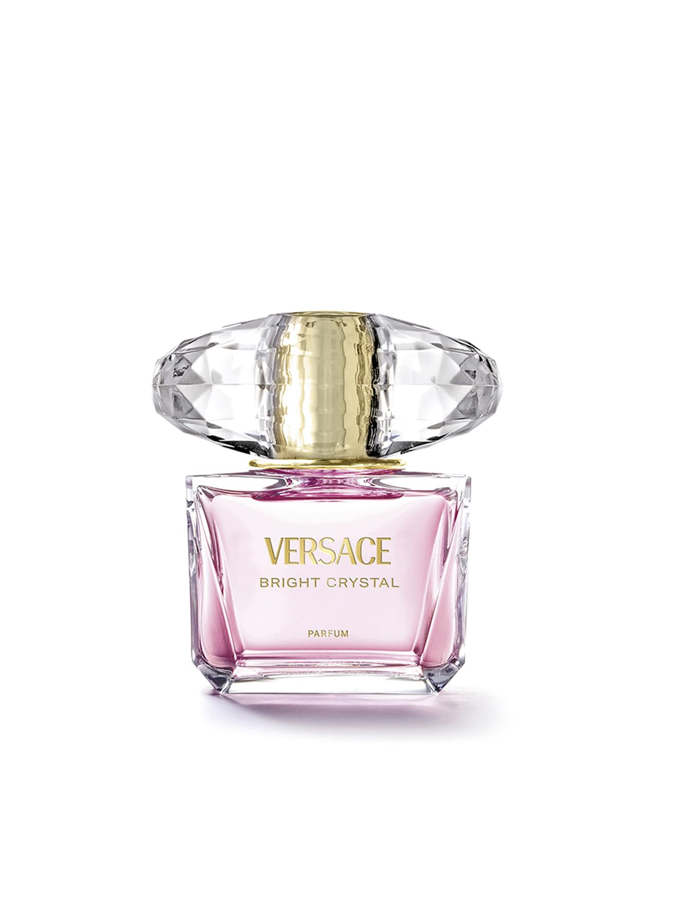 Versace Bright Crystal bottle pour showcases crystal clarity and fresh scent