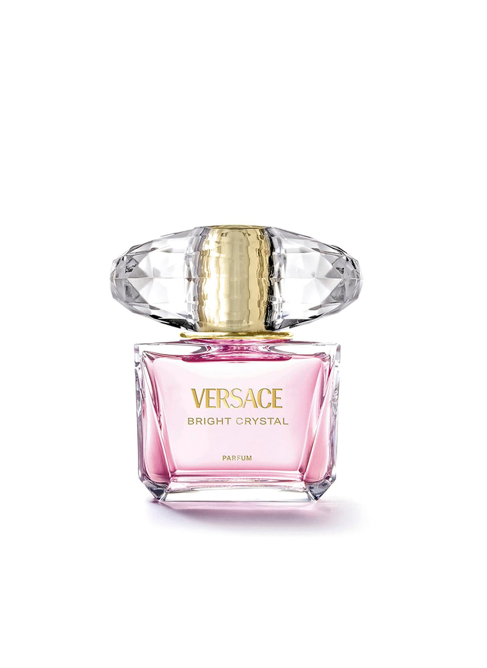 Versace Bright Crystal bottle pour showcases crystal clarity and fresh scent