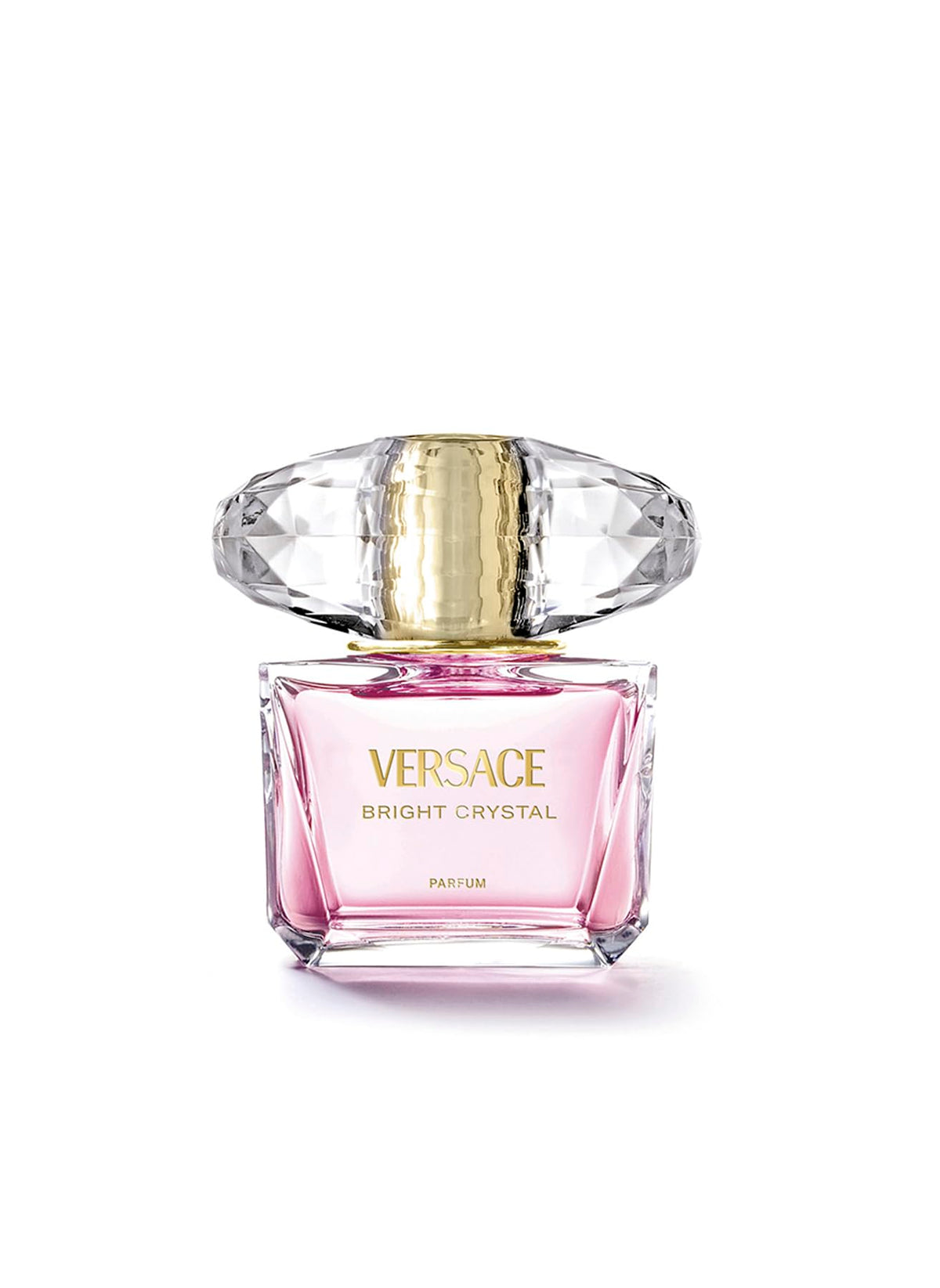 Versace Bright Crystal bottle pour showcases crystal clarity and fresh scent