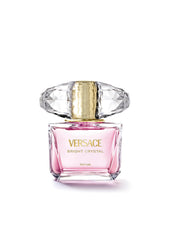 Versace Bright Crystal bottle pour showcases crystal clarity and fresh scent