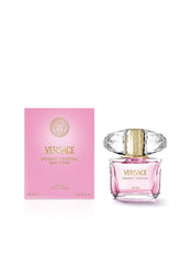 Versace Bright Crystal packaging closeup highlighting luxury and feminine appeal