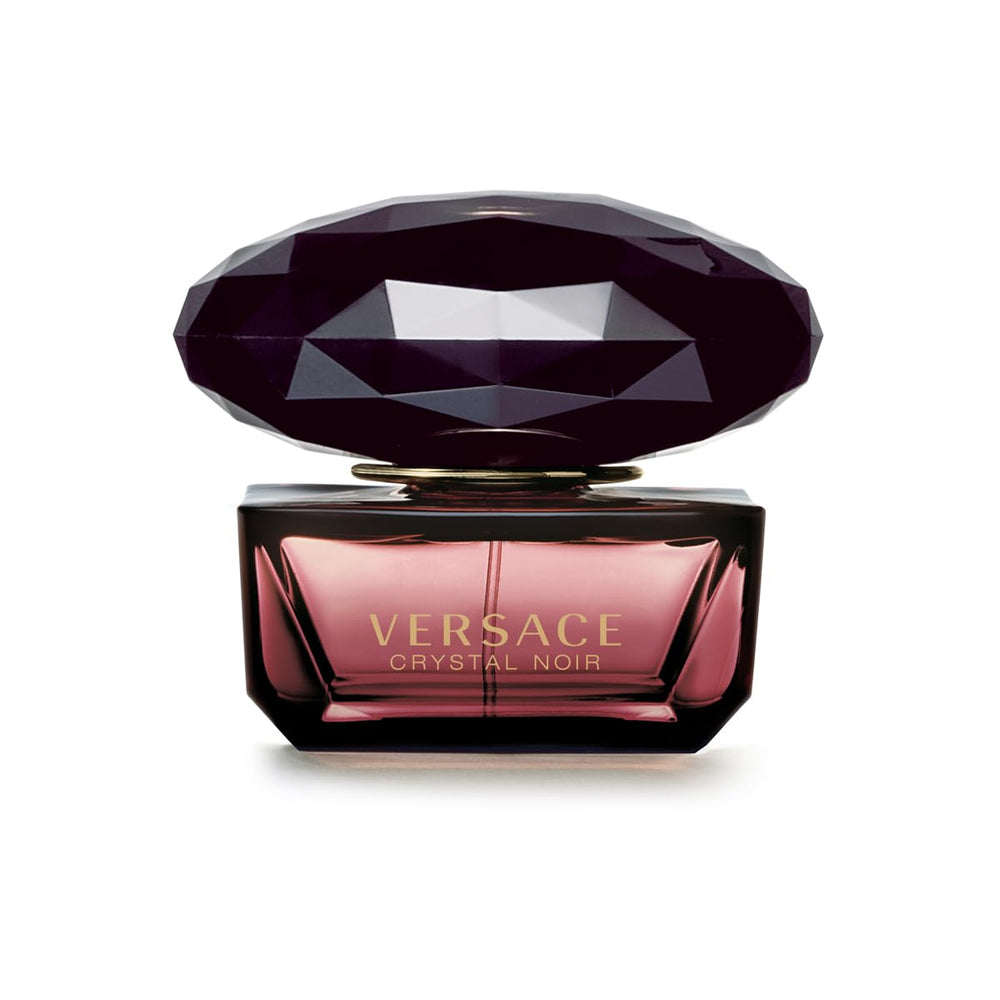 Versace Crystal Noir bottle close-up for elegant evening wear