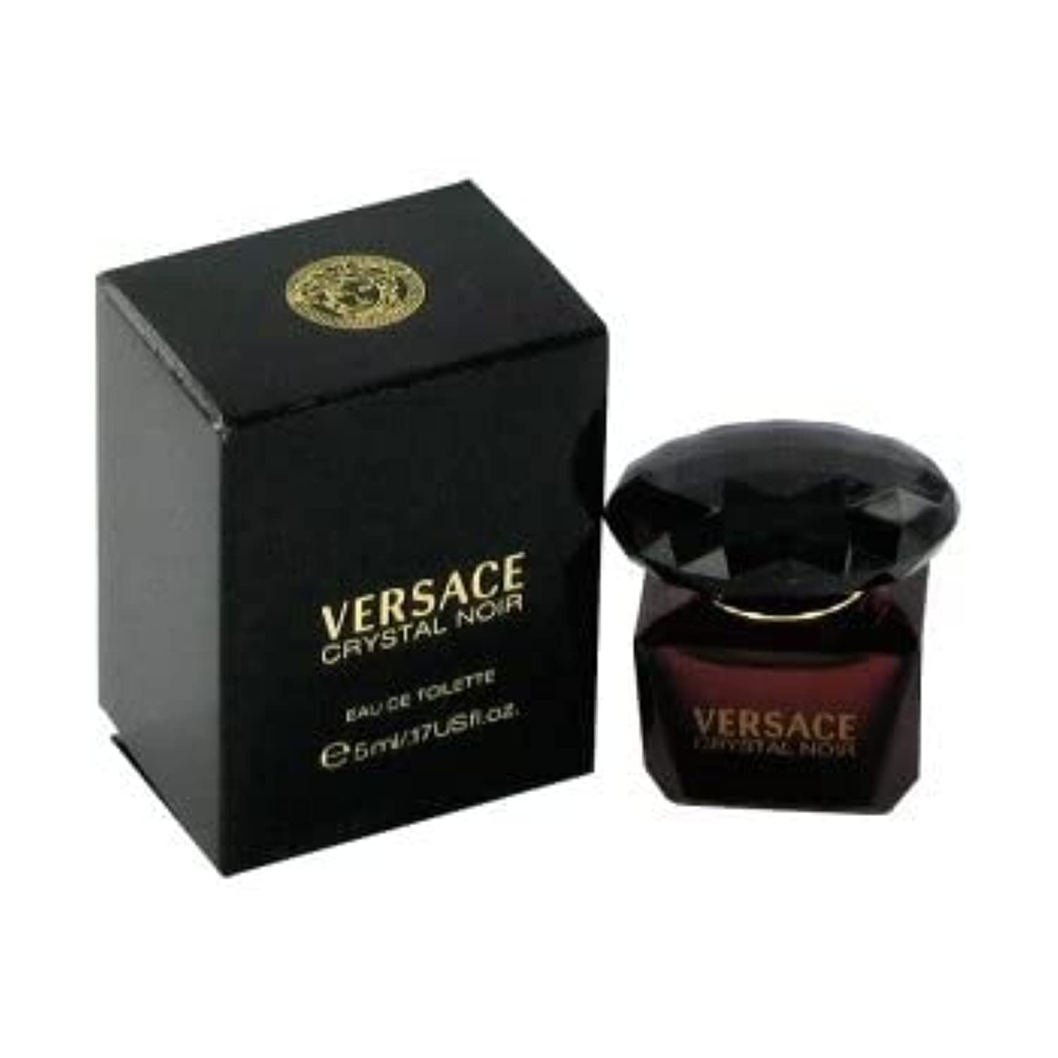Versace Crystal Noir mini box packaging highlights gift-ready sophistication.