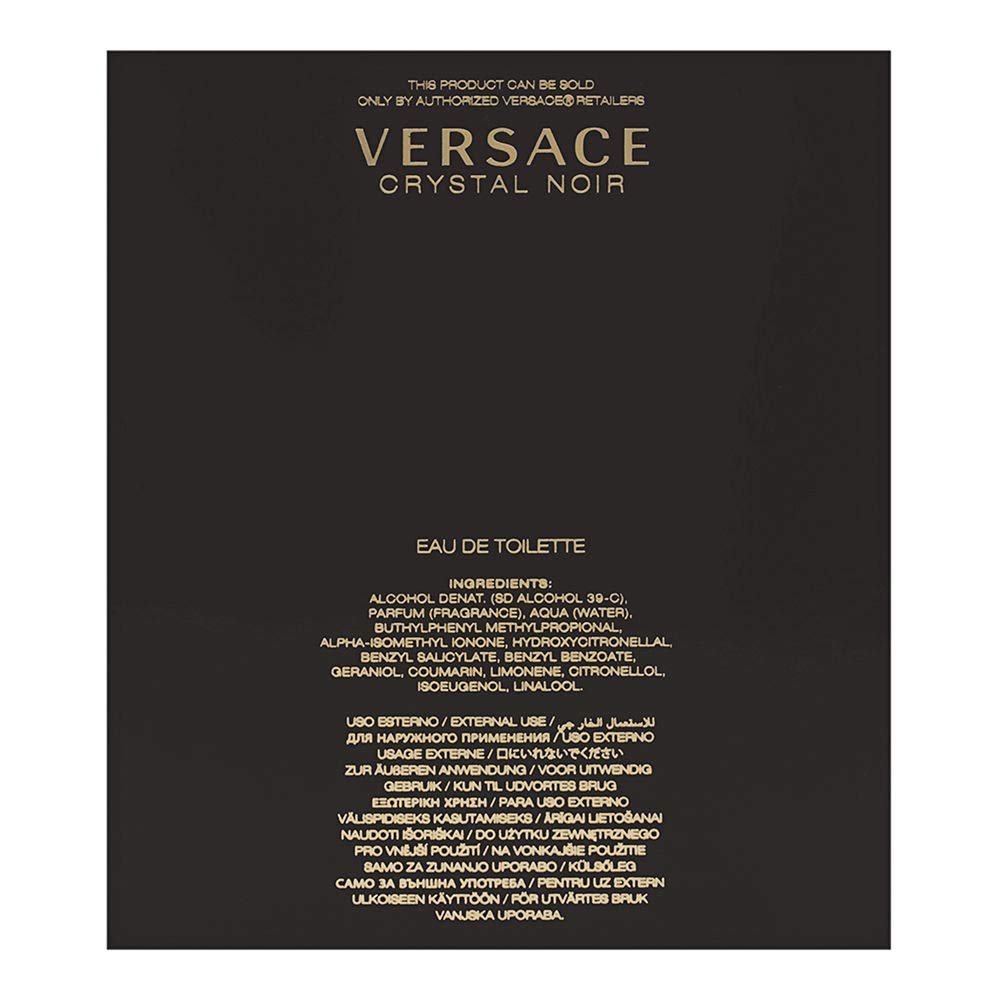 Versace Crystal Noir packaging highlights premium presentation suitable for gifts.