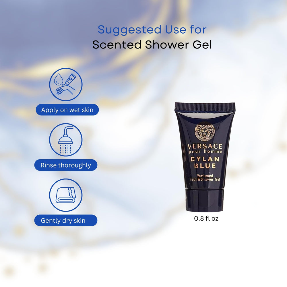 Versace Dylan Blue after shave balm image highlighting skin hydration and subtle aroma
