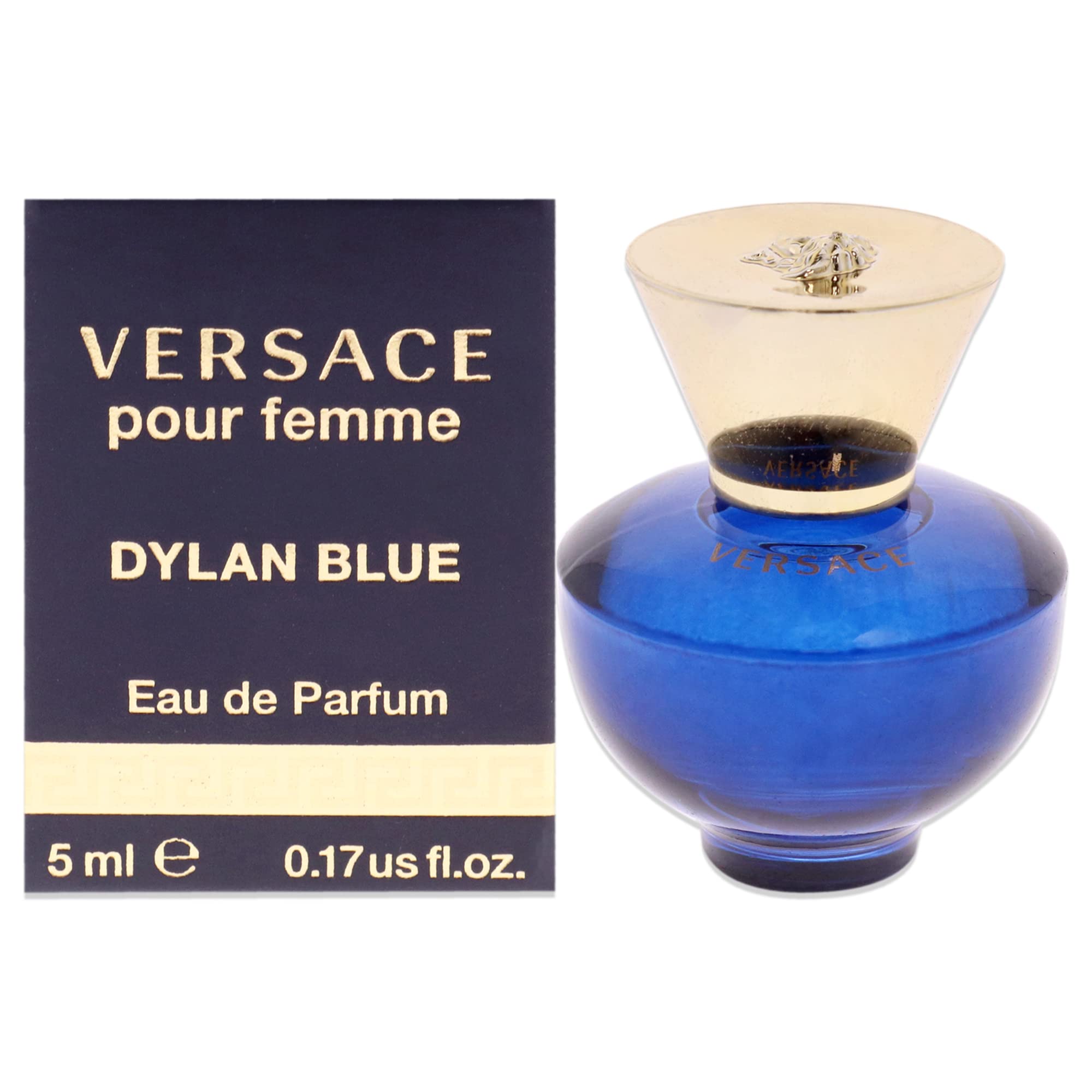 Versace Dylan Blue Women EDP Splash Mini label detail indicating authenticity