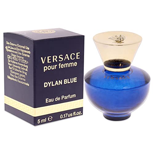 Versace Dylan Blue Women EDP Splash Mini packaging emphasizes travel-friendly size