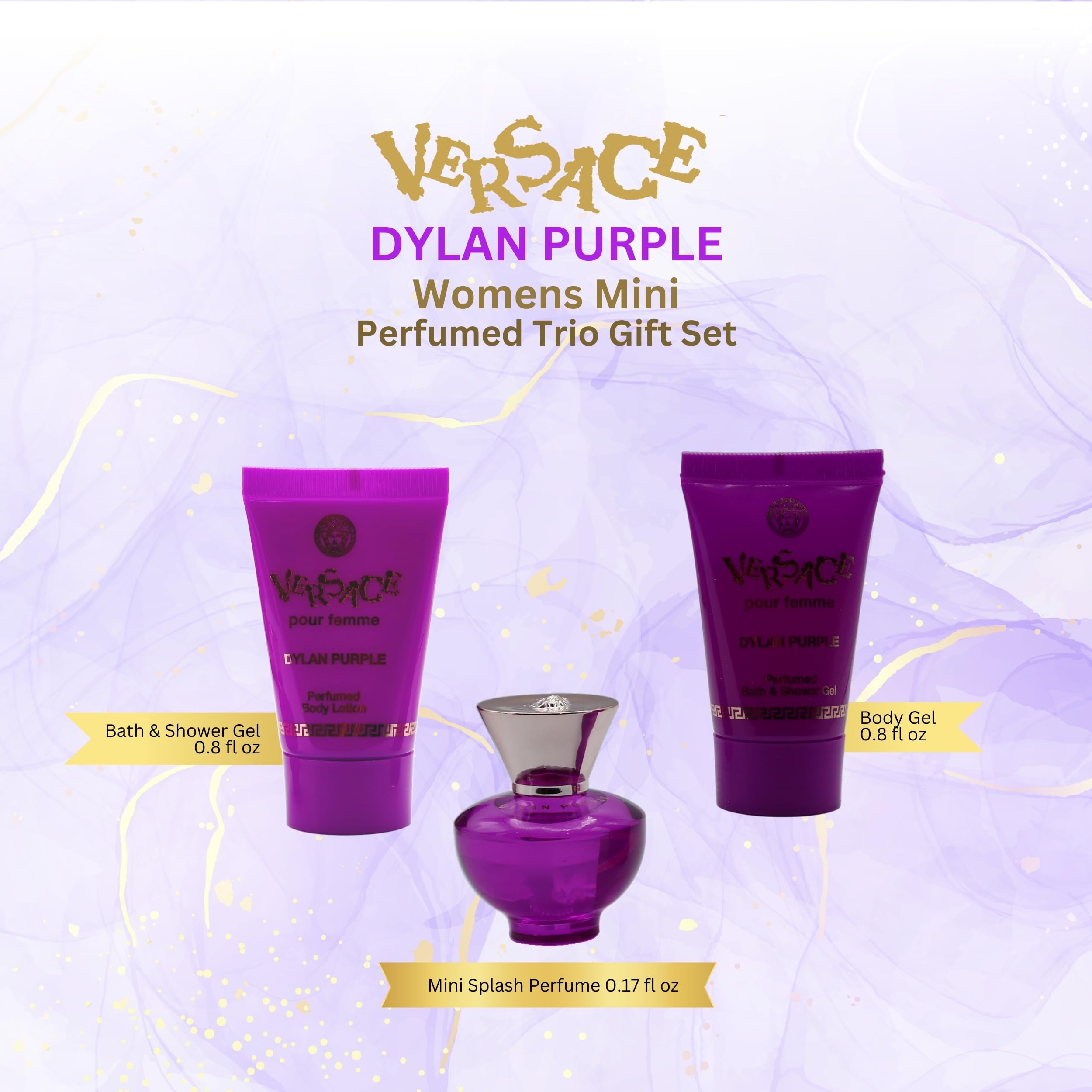 Versace Dylan Purple mini bath and shower gel for daily freshness