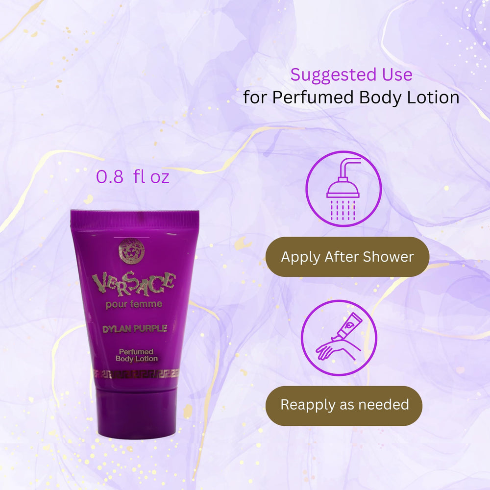 Versace Dylan Purple mini body lotion enhances skin with scent