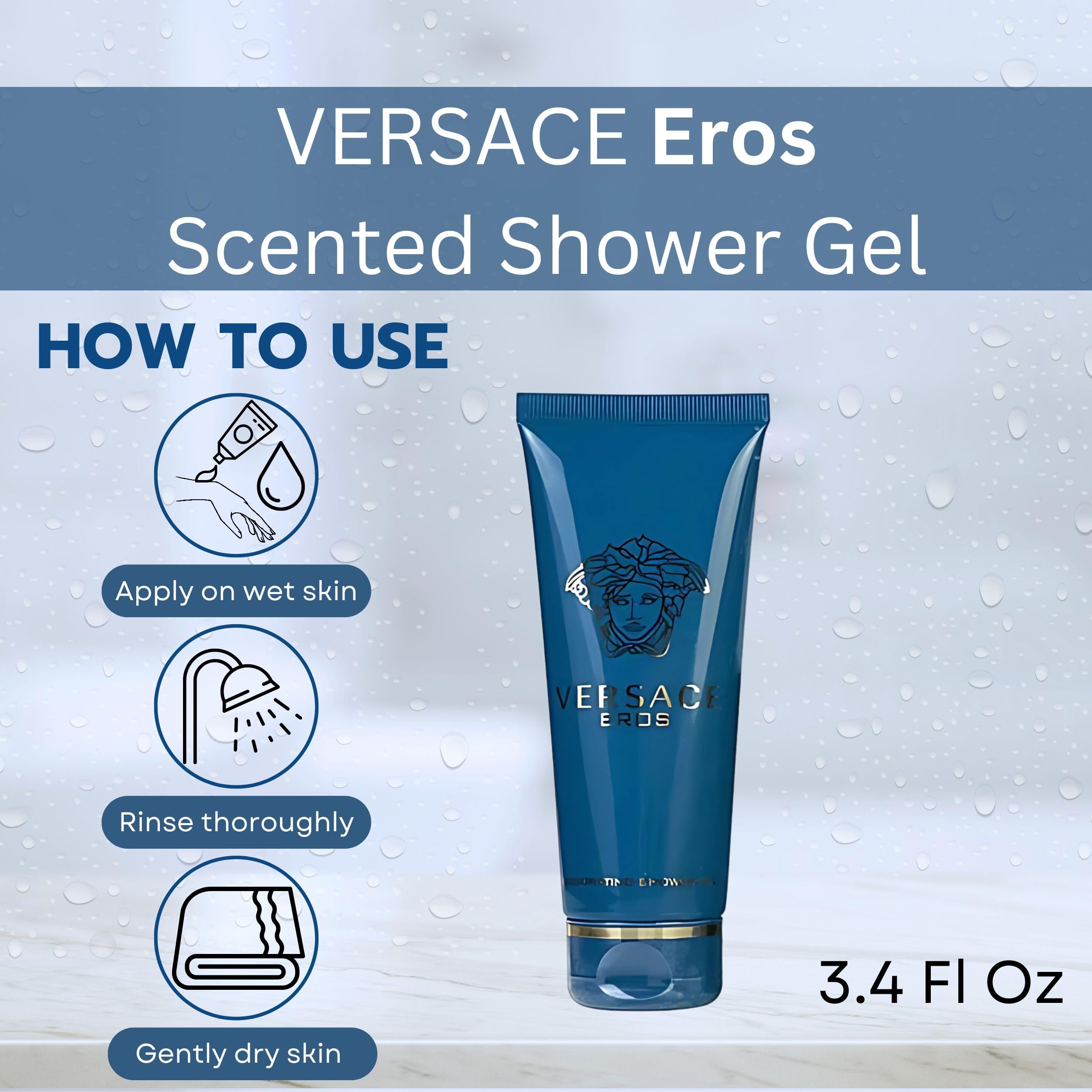 Versace Eros duo set display emphasizing two-in-one set.