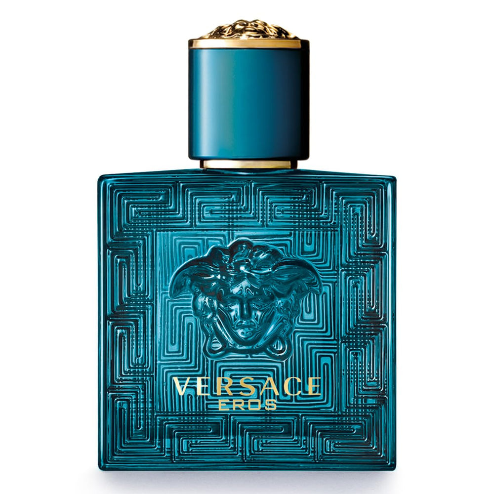 Versace Eros EDT bottle front view highlighting bold masculine fragrance