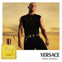 Versace Eros Energy EDP spray close-up for long-lasting sillage and modern dressing ritual.
