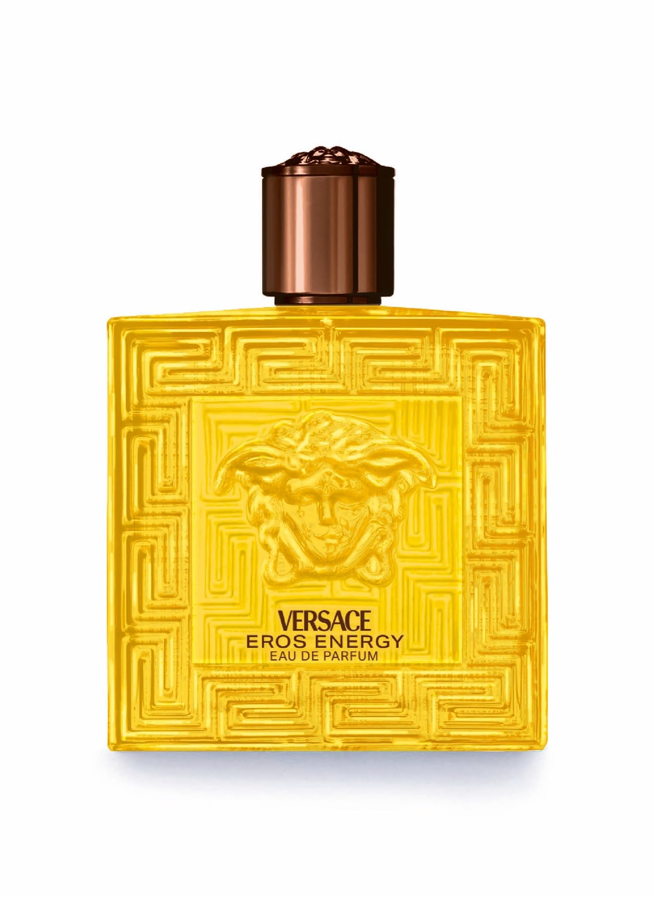 Versace Eros Energy for Men bottle shown, bold woody fragrance for confident daytime wear