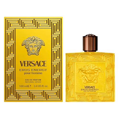 Versace Eros Energy packaging close-up highlighting premium design
