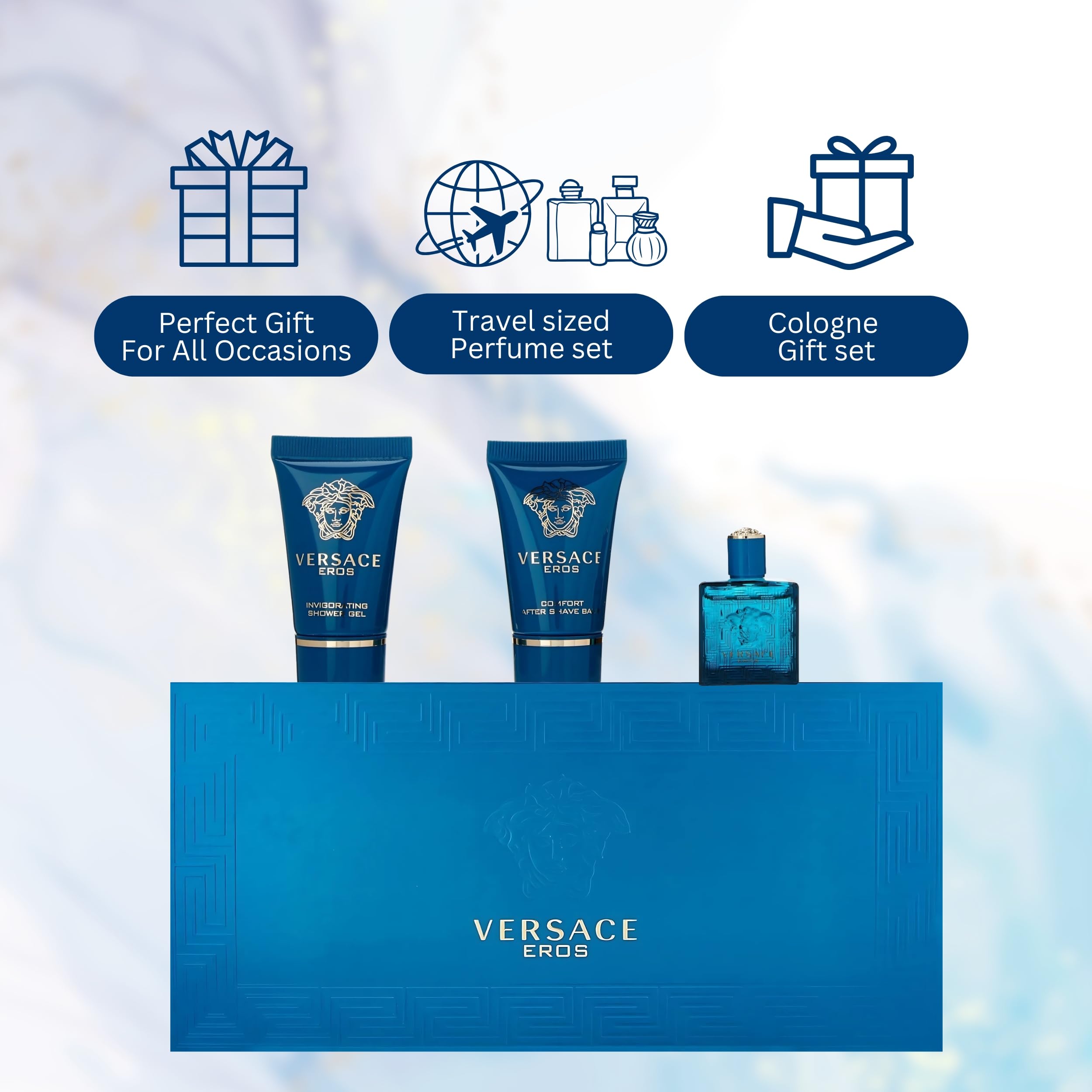 Versace Eros gift packaging, premium unboxing experience.