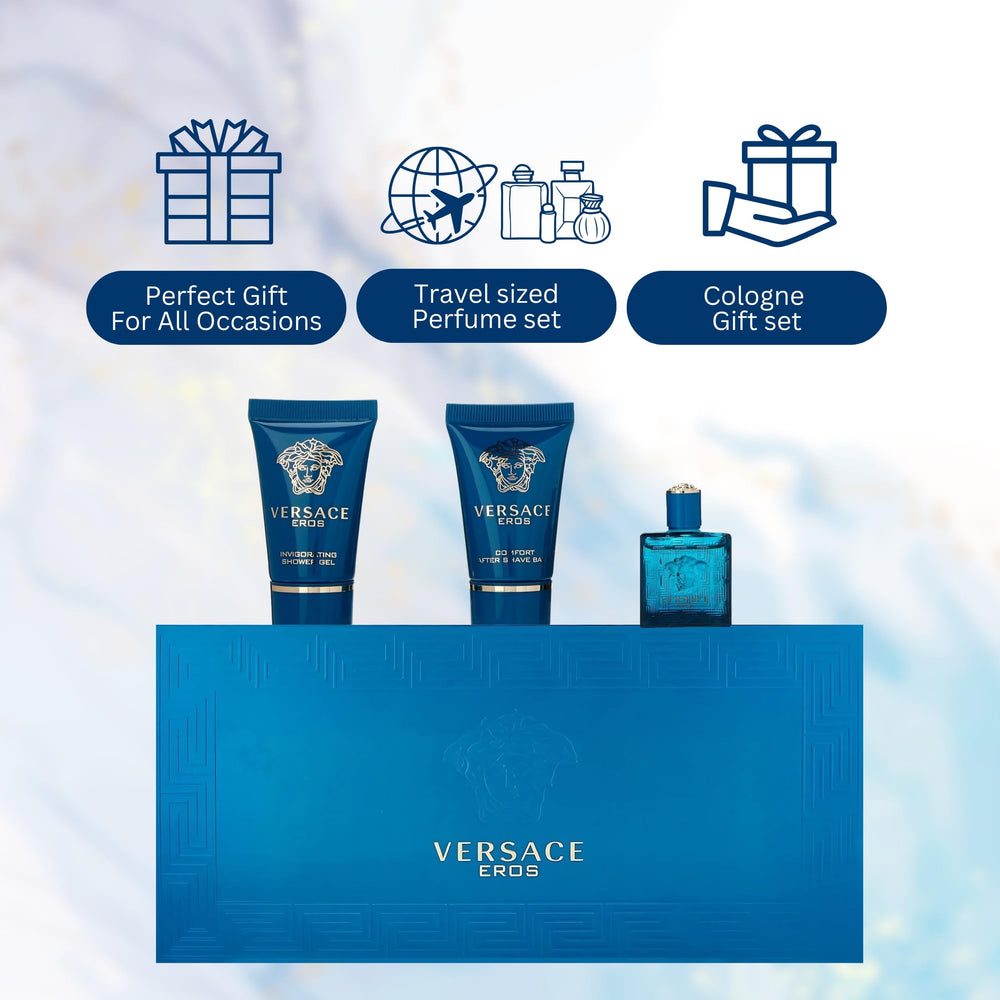 Versace Eros gift packaging, premium unboxing experience.