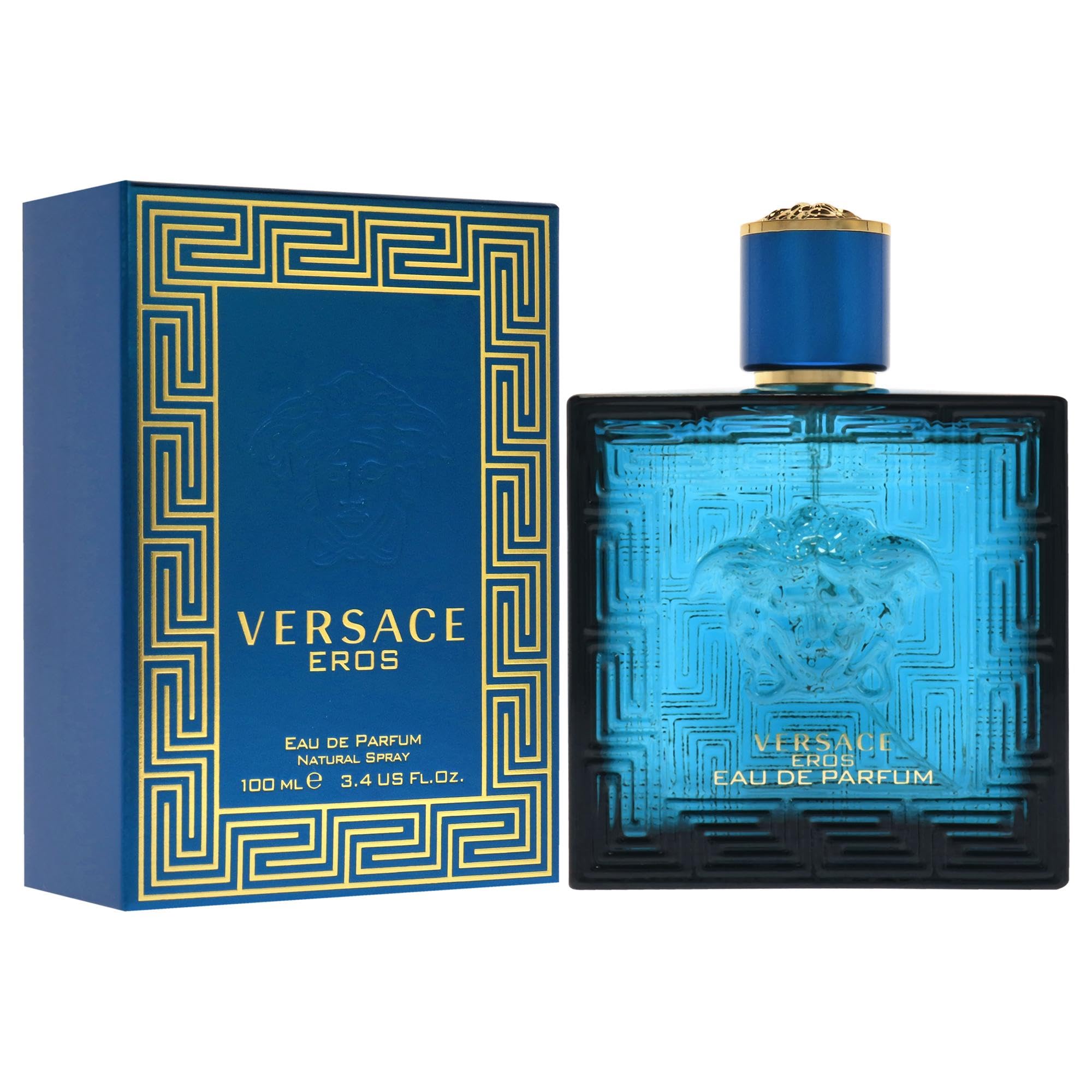 Versace Eros packaging box image emphasizes gift-ready presentation.