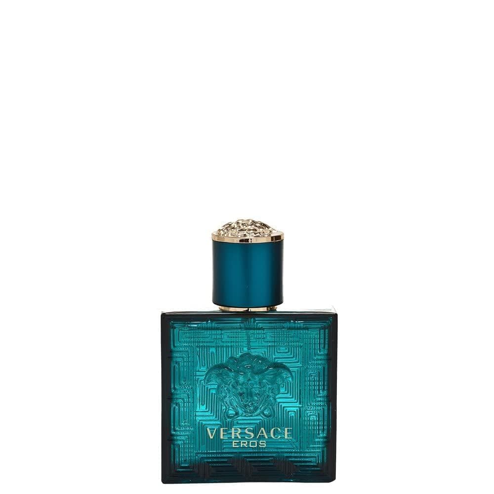 Versace Eros packaging on display, signaling premium presentation for gifting.