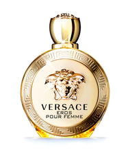 Versace Eros Pour Femme atomizer application showing easy all-day scent dispersion