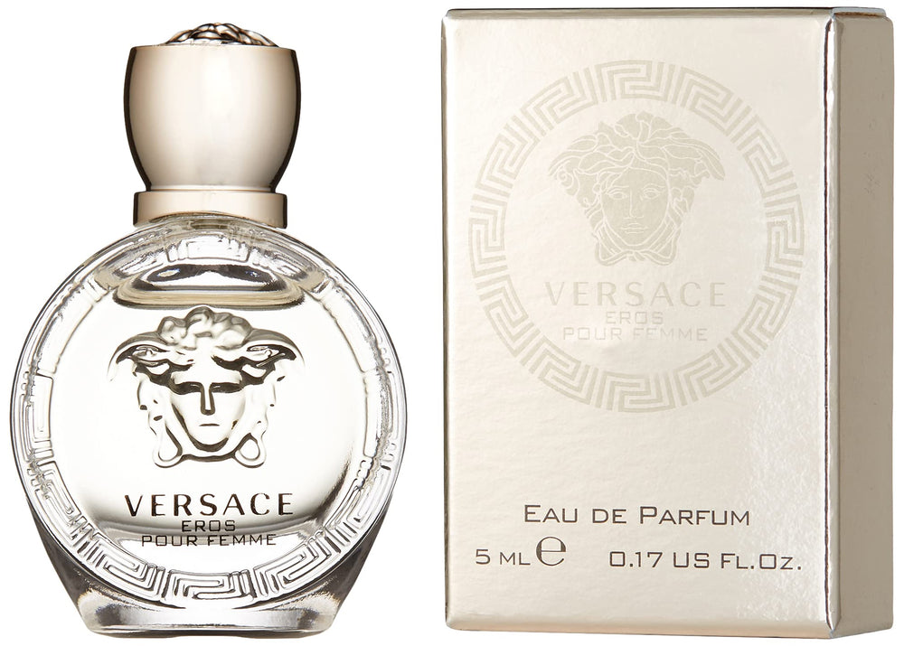 Versace Eros Pour Femme packaging display highlighting gift-ready elegance