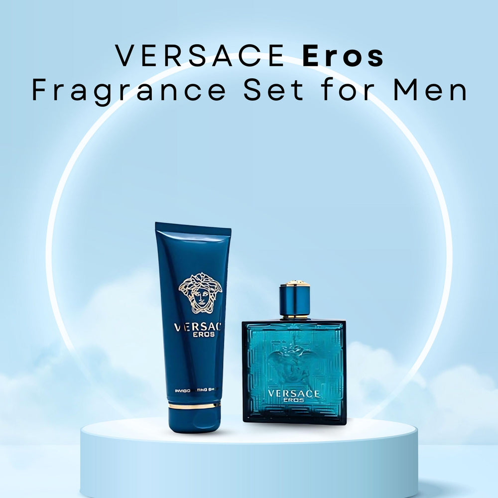 Versace Eros shower gel bottle for refreshing daily cleanse.