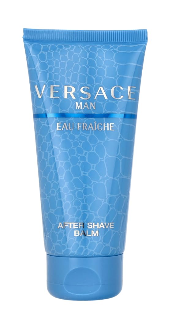 Versace Man Eau Fraiche After Shave Balm texture closeup showing moisturizing formula for smooth skin