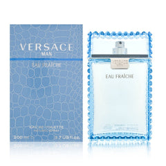 Versace Man Eau Fraiche bottle showcasing refreshing citrus for daily wear.