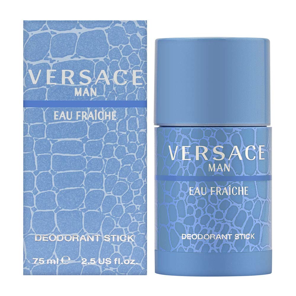 Versace Man Eau Fraiche deodorant stick with citrus-woody musk scent for all-day freshness.