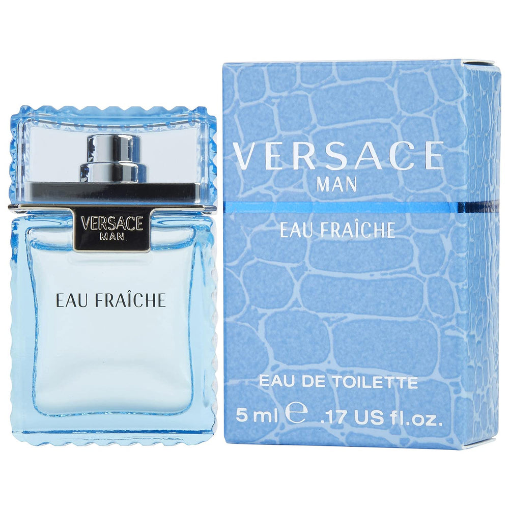 Versace Man Eau Fraiche splash application—easy release for daily wear.