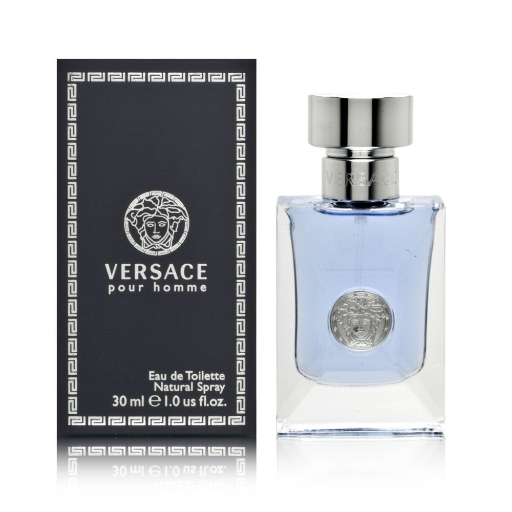 Versace Pour Homme 1oz bottle showing timeless design for everyday sophistication.