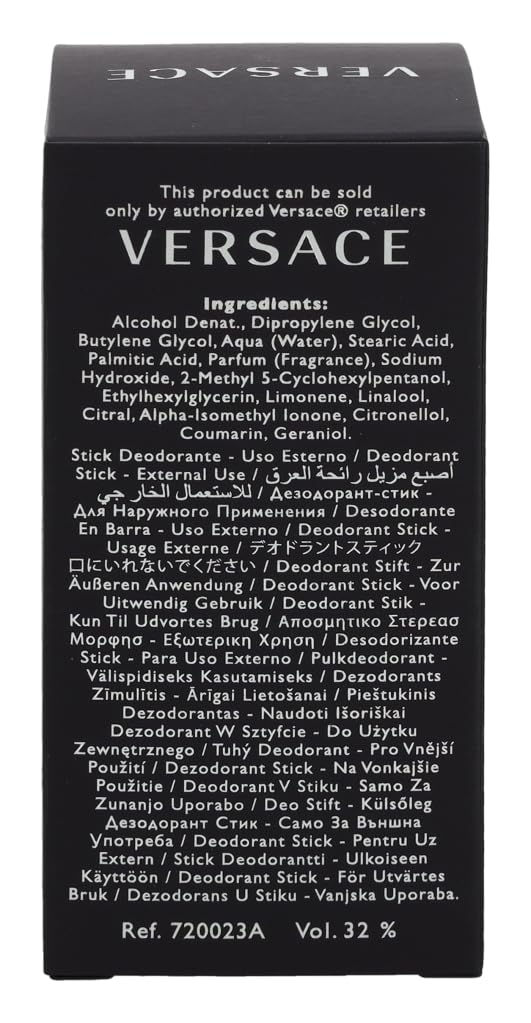 Versace Pour Homme deodorant stick dispenser showing easy-to-use mechanism on the go