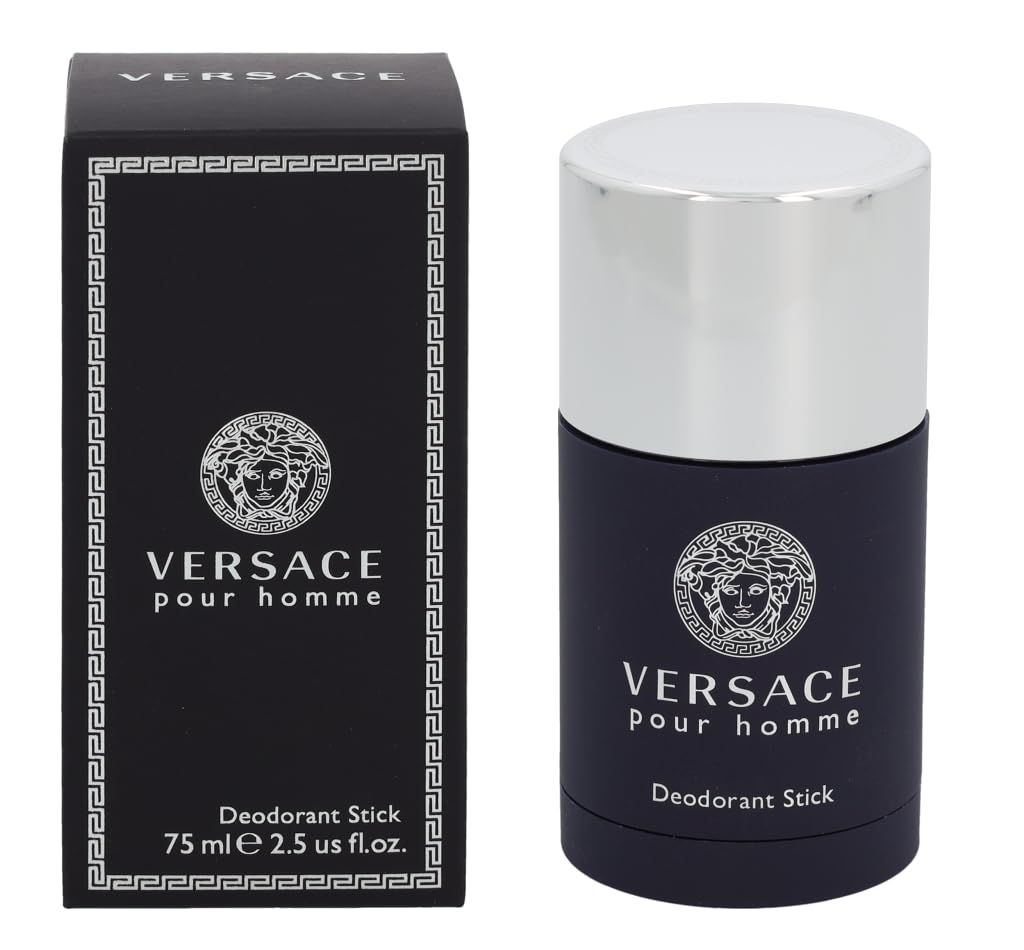 Versace Pour Homme deodorant stick front view showing sleek design for daily grooming
