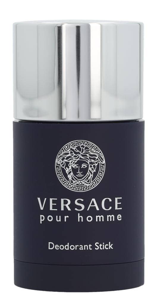 Versace Pour Homme deodorant stick label displaying signature scent profile