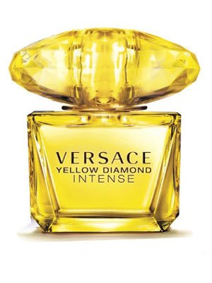 Versace Yellow Diamond Intense bottle, radiant yellow hue for daytime elegance