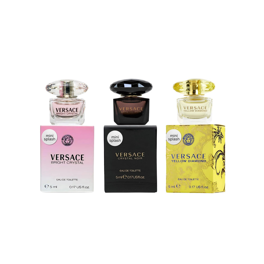 Versace Yellow Diamond mini EDT splash bottle for on-the-go sparkle and charm.