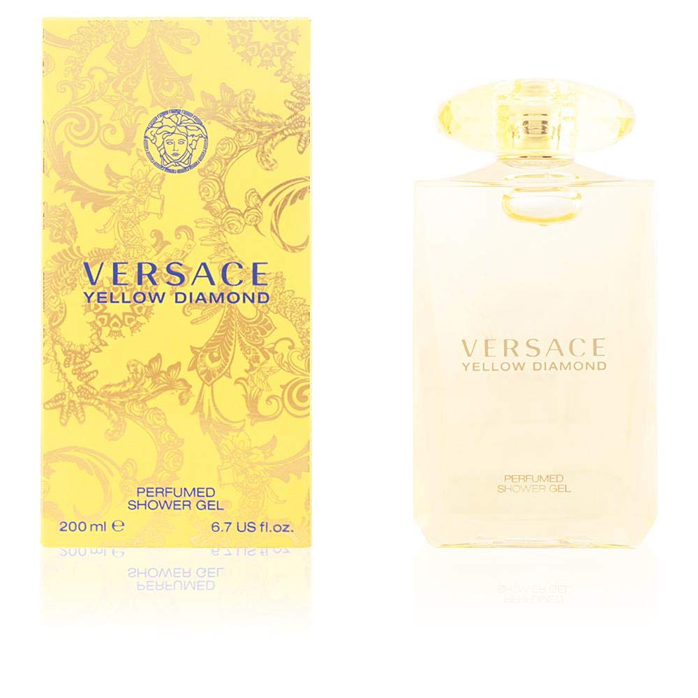 Versace Yellow Diamond shower gel bottle highlighting luxurious fragrance for daily rituals
