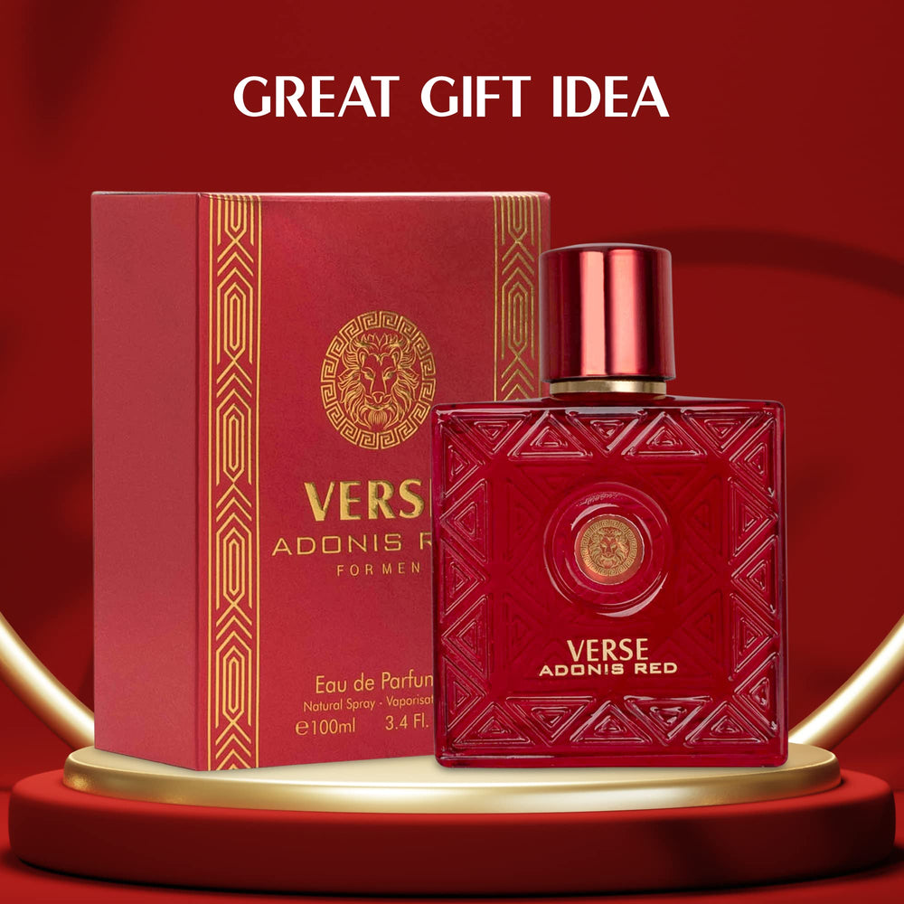 NovoGlow Verse Adonis Red carrying pouch, gift-ready presentation for occasions.