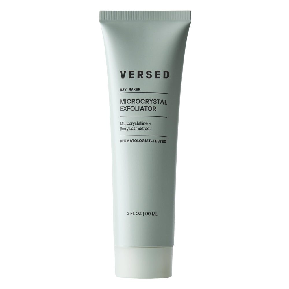 Versed Day Maker bottle poured for smooth exfoliation.