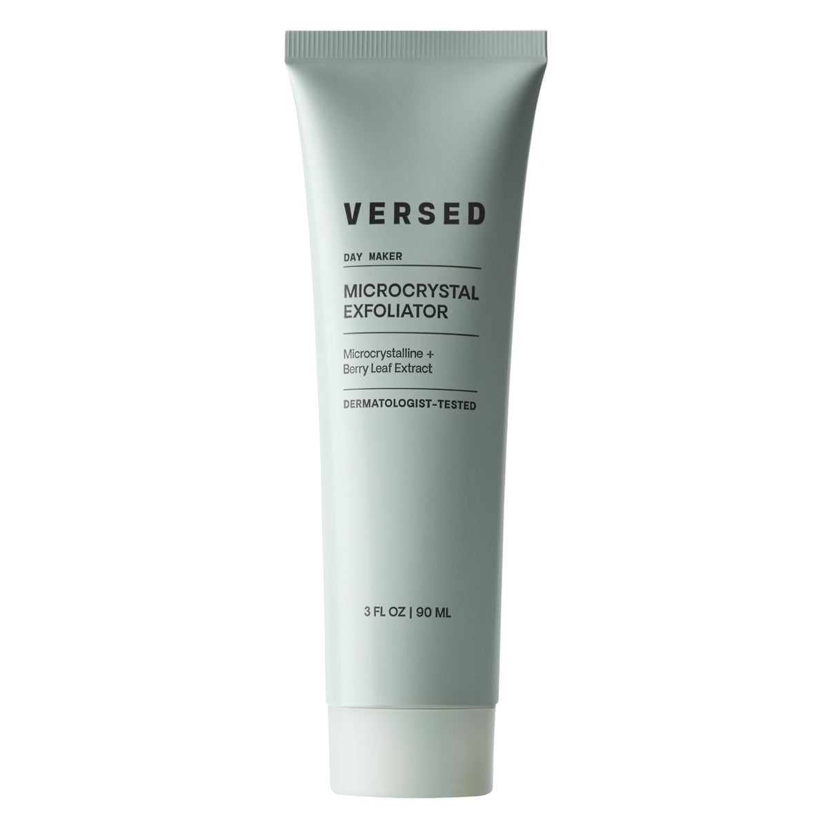 Versed Day Maker bottle poured for smooth exfoliation.