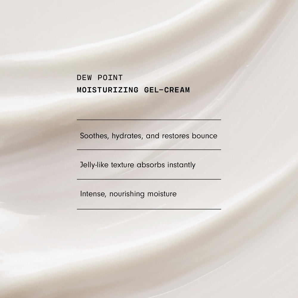 Versed Dew Point Gel Moisturizer applied on cheek shows fast absorption