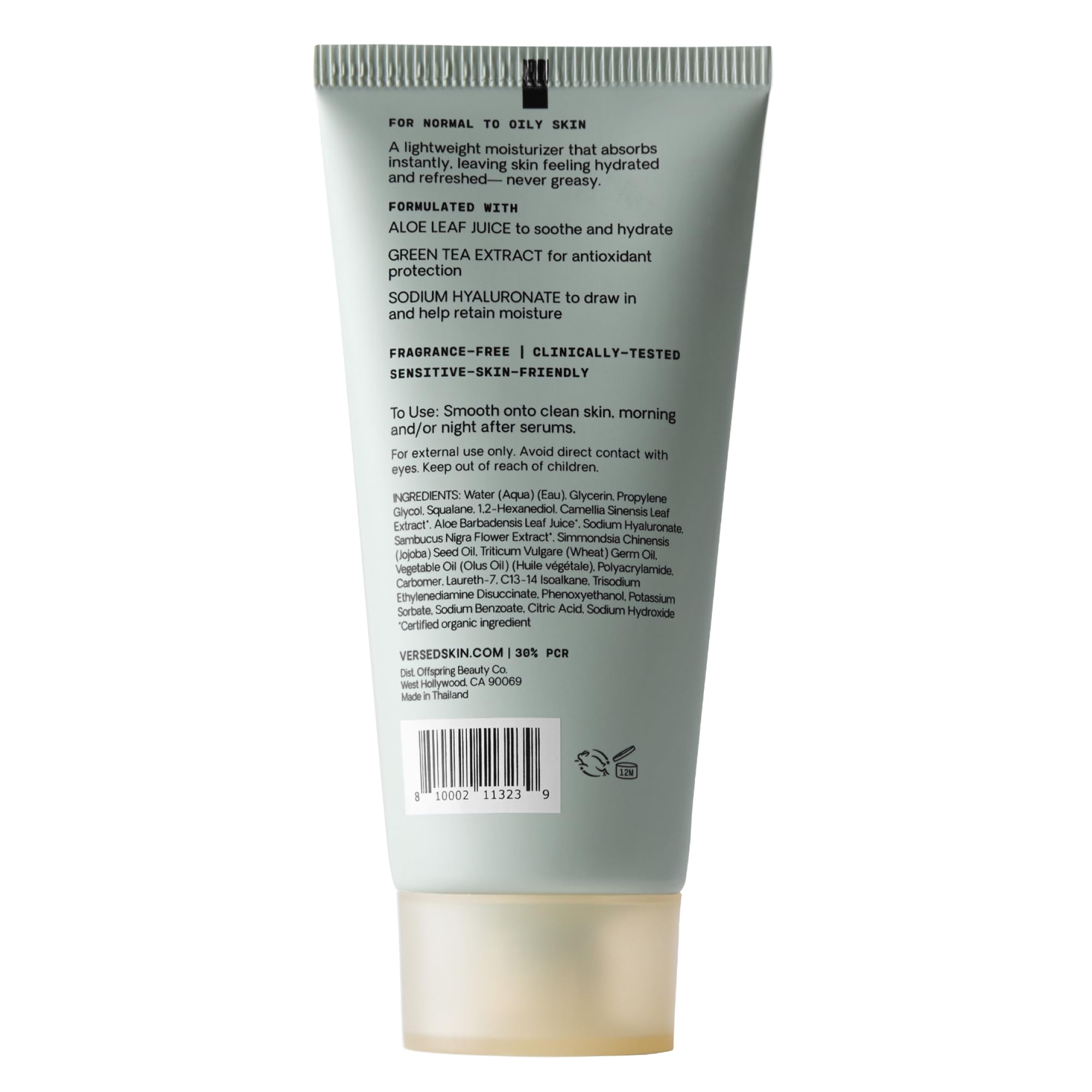 Close-up of Versed Dew Point gel finishing with a refreshing feel.
