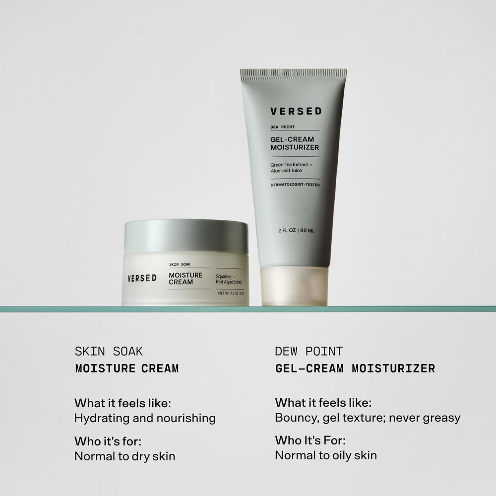 Dew Point applied to dry face provides refreshing, non-greasy hydration.